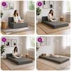 Folding Sofa Bed Dark Grey 100 x 80 x 60 cm Fabric