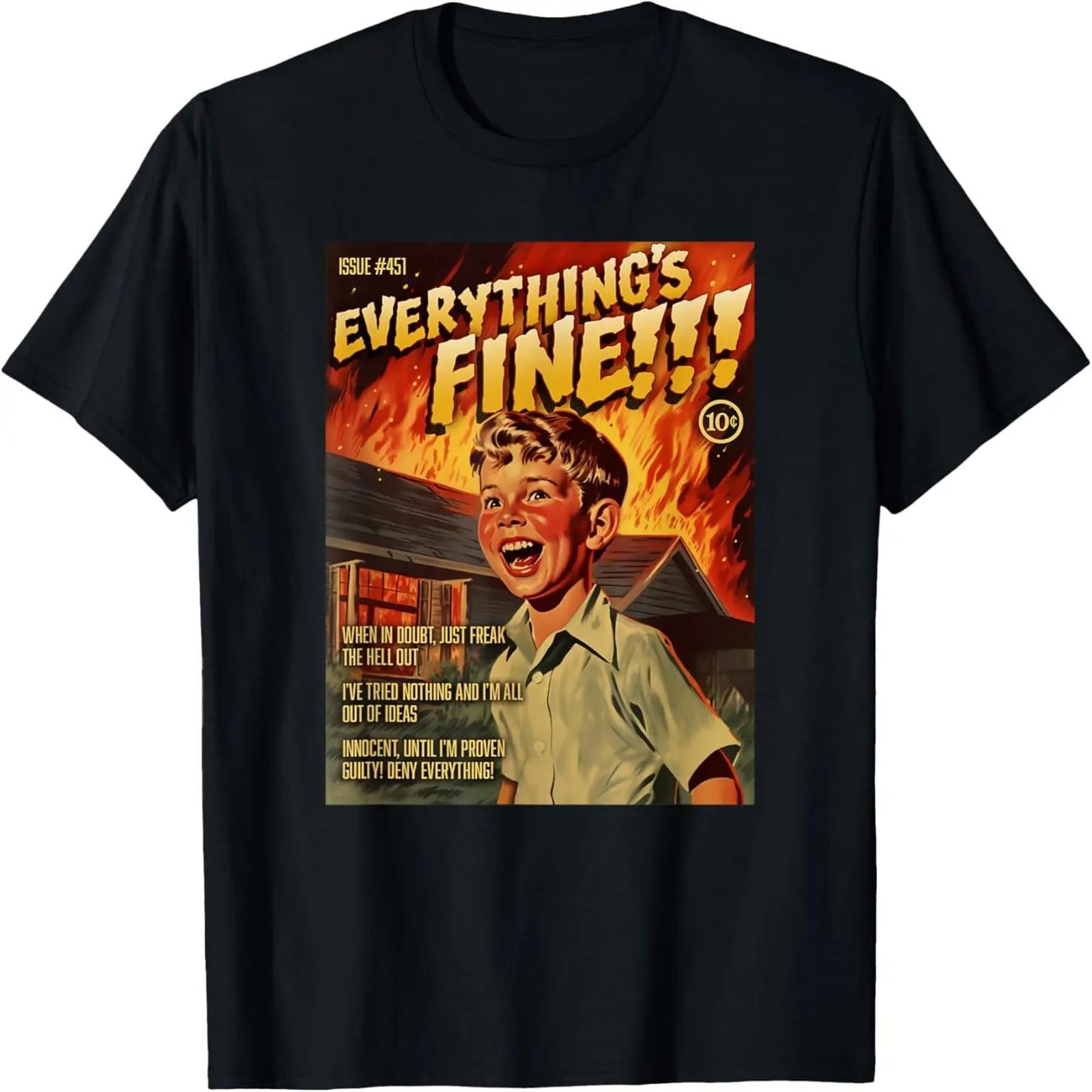 

Everything s Fine 1950s Horror Comic Cover T-Shirt XXXXXL чёрный
