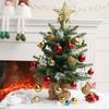 Christmas Tree Decoration Three-dimensional Christmas Tree Mini Christmas Tree with Burlap Base for Indoor Tabletop Decor