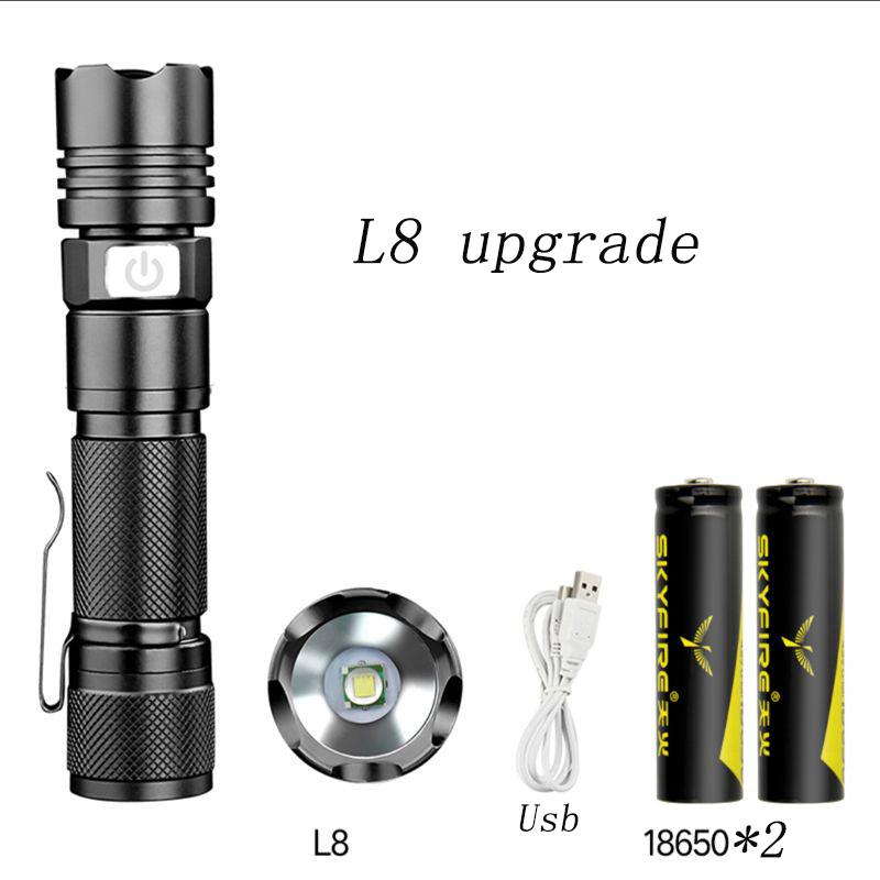 Buy Strong Light Flashlight Usb Rechargeable Portable Mini Outdoor ...
