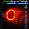 New Bicycle Smart Auto Brake Sensing Light Waterproof LED Charging Cycling Taillight Bike Rear Light Warn Bicycle Taillight 7