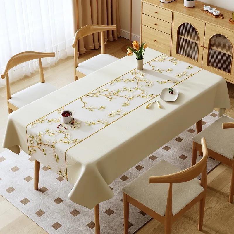 Luxury Tablecloth High-temperature Resistant Waterproof and Oil Resistant Household Tablecloth Coffee Table Cloth Party Decor