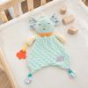 Baby Sensory Blanket with Teether and Crinkle Toy for Newborns Soft Plush Grasping