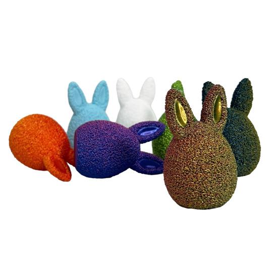 3D Printed Easter Egg Funny Easter Bunny Egg Desk Ornament Easter Basket Stuffers for Home Office Party Decor