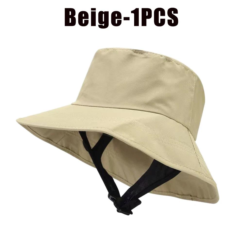 UPF50+ Beach Surf Bucket Hat Mesh Breathable Sun Hat Men Women Outdoor Fishing Cap Chin Adjustable Cap Water Sport Cap Sombrero