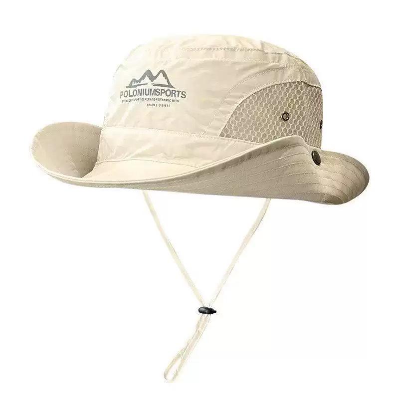 Bucket Hat Fisherman Hat Sunscreen Cap Wide Brim Hiking Hats Quick-Drying Sun-Shade Fishing Caps