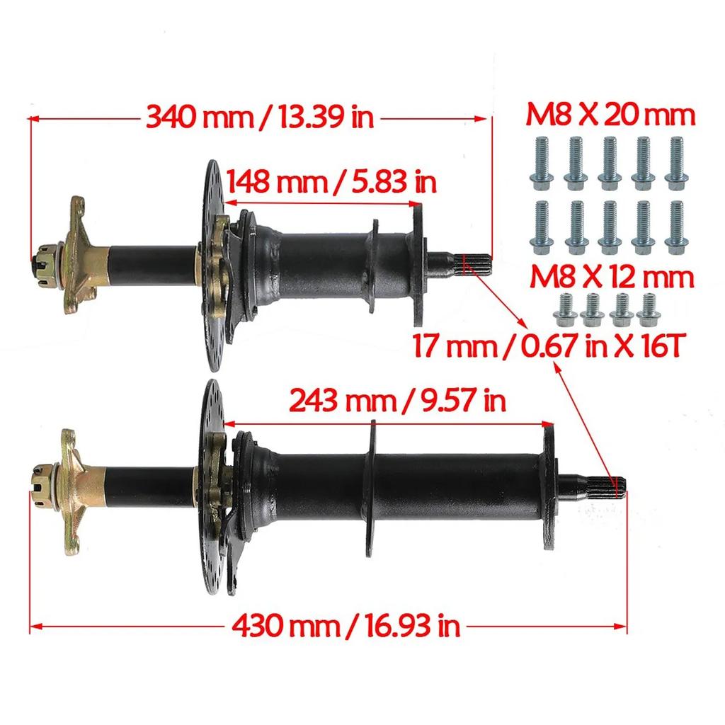 TDPRO Not a Whole Set 1000W 36V Brushless Axle or Motor Differential for Go Kart ATV Quad Buggy Golf Cart