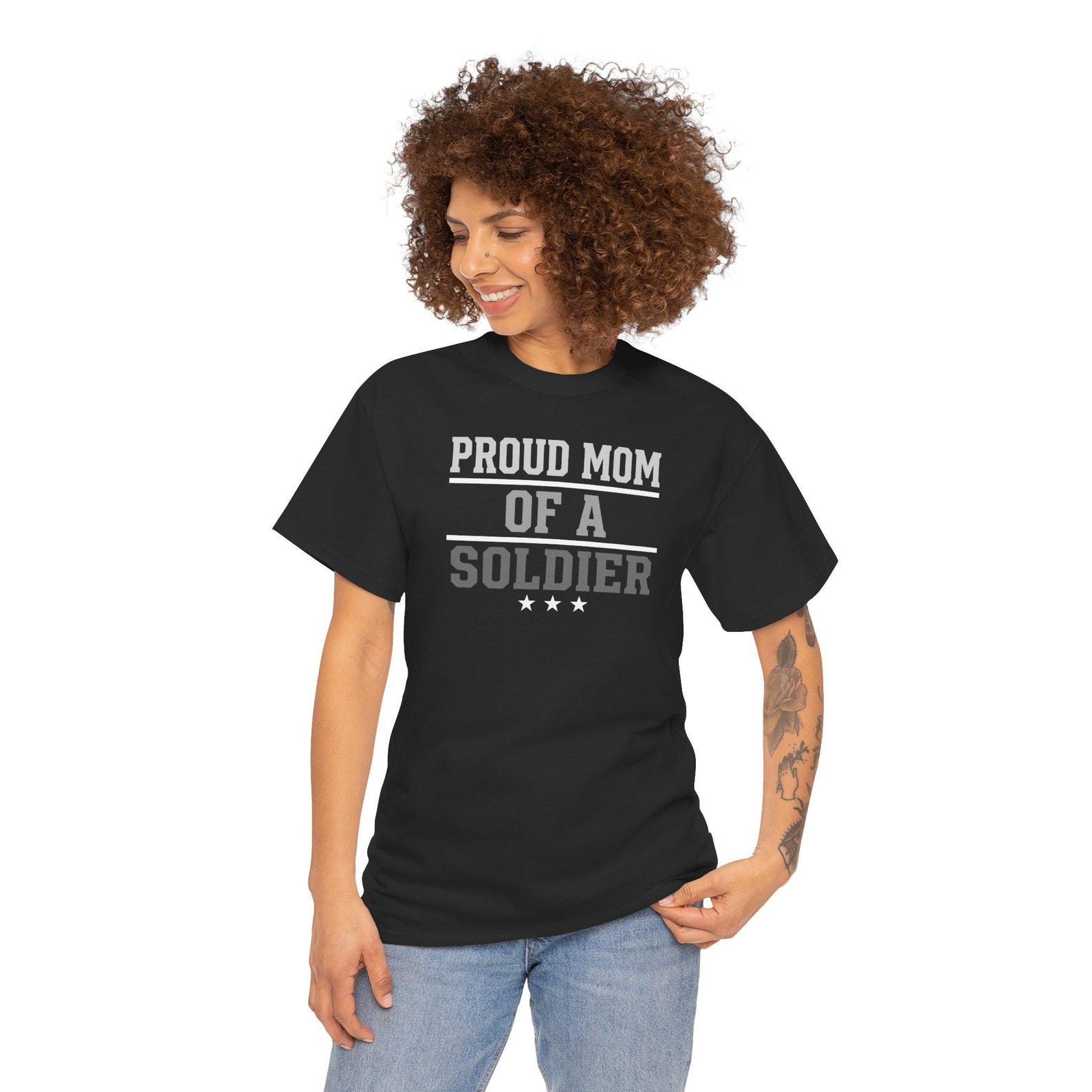 Proud Mom of a Soldier Shirt | Army Mom Gift | Military Mom Tee | Patriotic Mother Gift T-Shirt 3XL