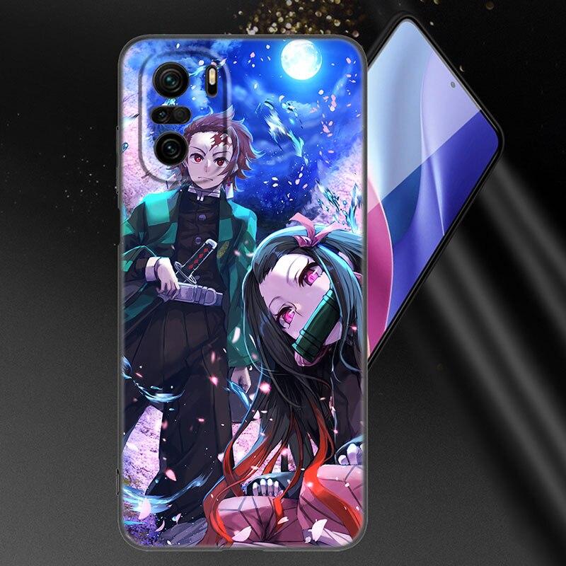 Anime Demon Slayer Kamado Tanjirou Phone Case For Xiaomi Mi POCO X3 NFC GT M4 M3 12 11T 10T Pro A3 11 Lite NE 5G 12X 11i F3