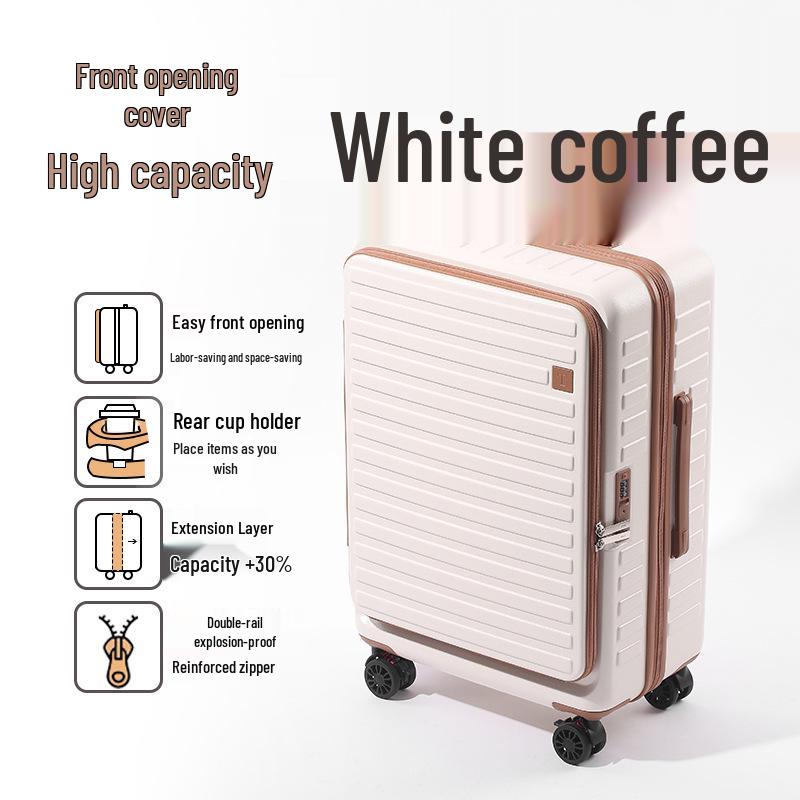 20-Inch Expandable Side-Opening Trolley Suitcase for Men & Women - Multifunctional Travel Carry-On