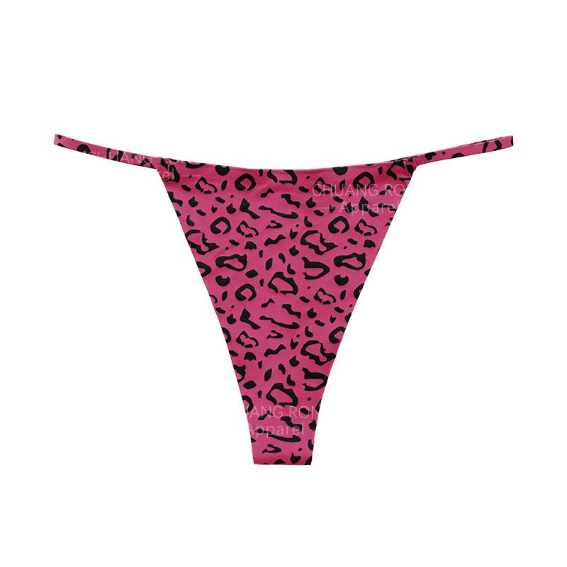 Sexy Leopard Print Thong Female Seamless Low Waist Hot Temptation Fitness T-briefs