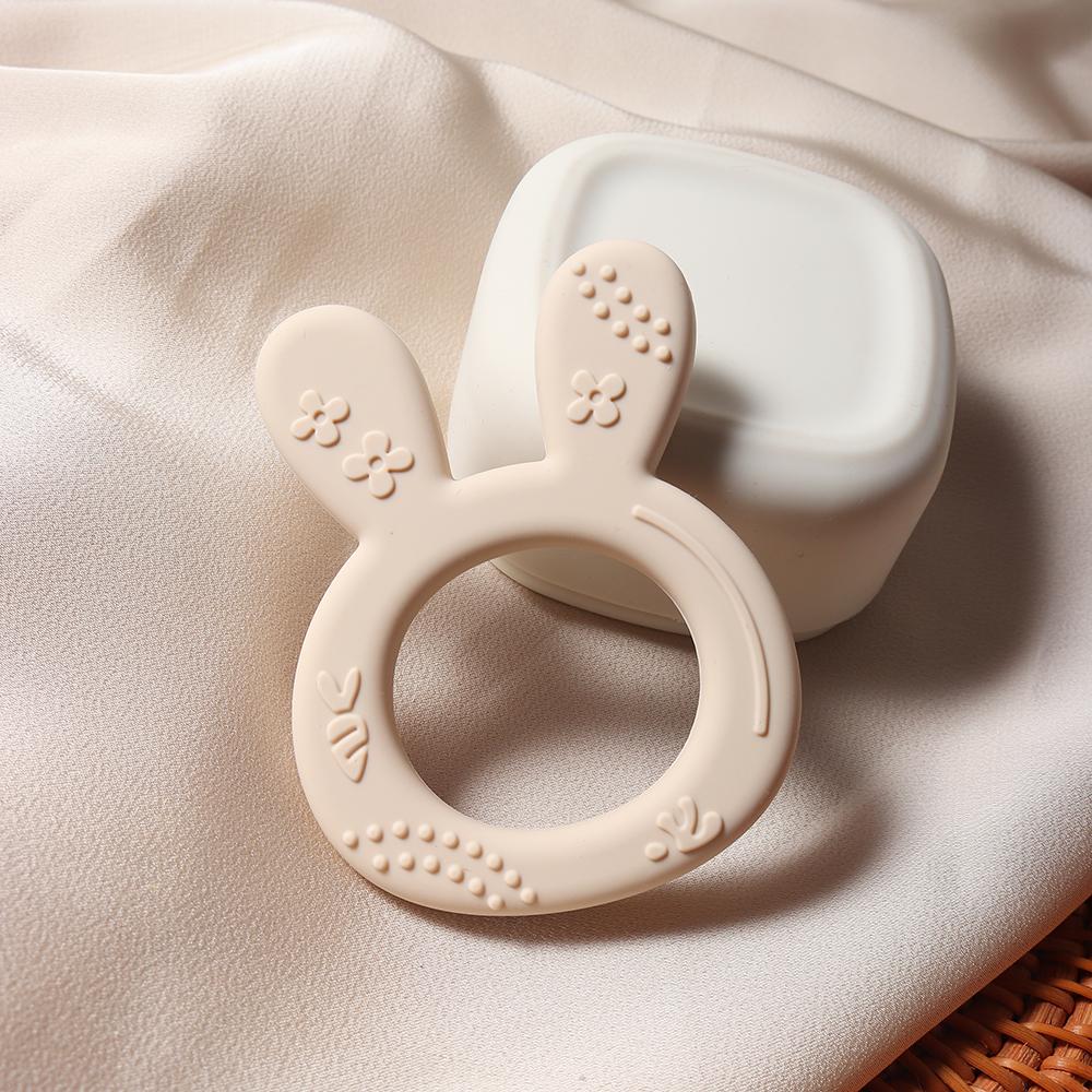 New Baby Teether Carrot Bunny Shape Silicone Teether Teething Toy Kids Sensory Educational Teething Toy
