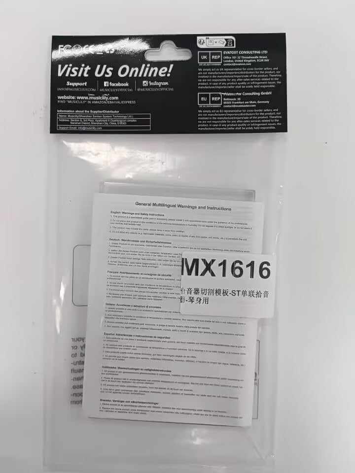 Musiclily Pro Single Coil Pickup Cutting Acrylic Template for Standard Strat Electric Guitar Body