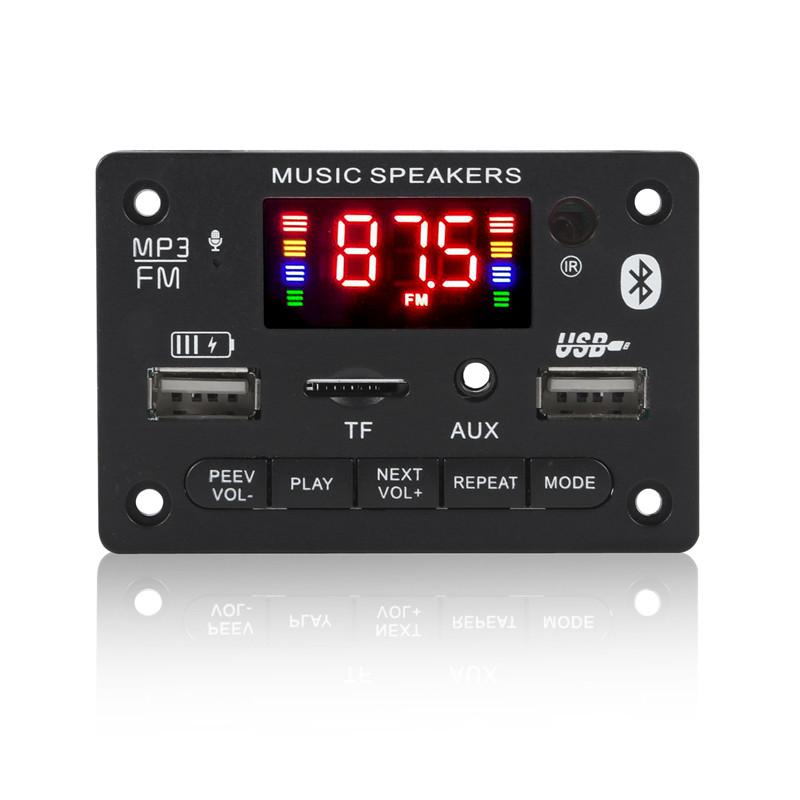 Bluetooth 5.0 MP3 Decoder Board Amplifier Audio Player 12V DIY MP3 Player Car FM Radio TF USB AUX Remote Module