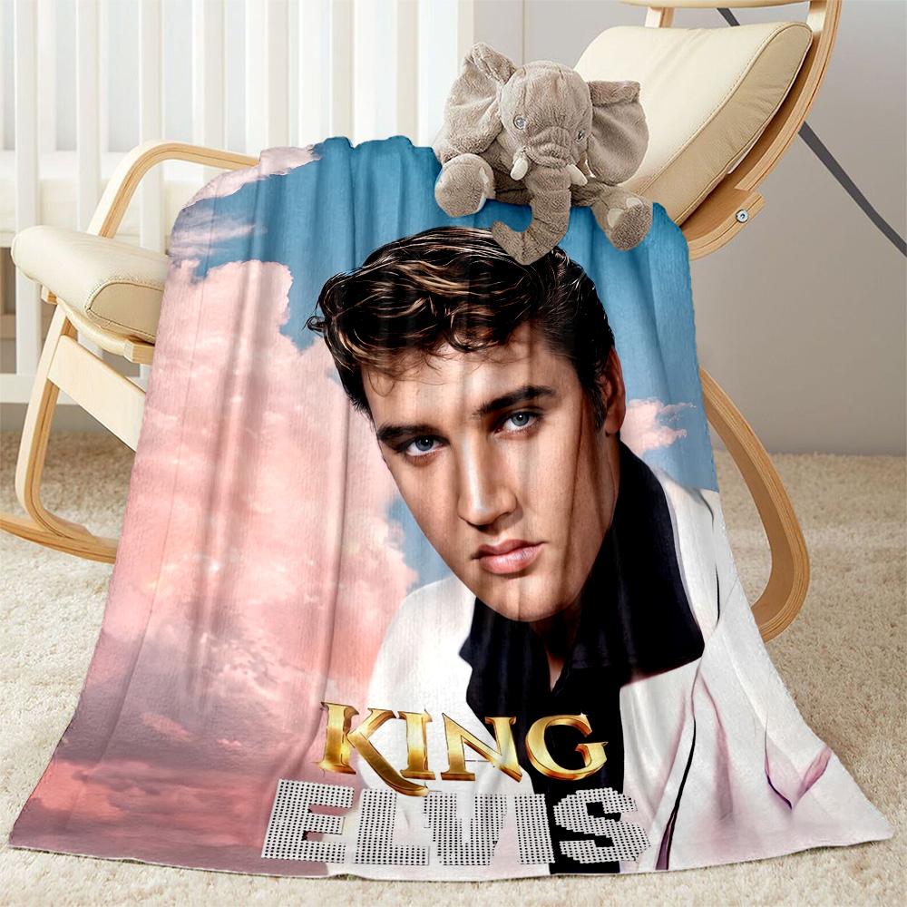 Elvis: Rock Legend Blanket Durable Comfort Perfect for Chair Sofa Bed for All Seasons Modern Best Holiday Gift for Friends Family