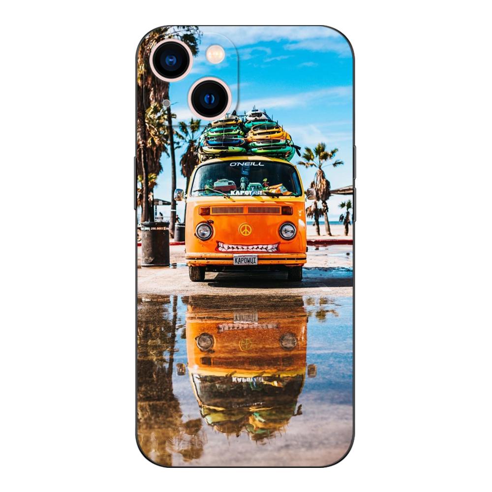 

Черный ТПУ чехол для iphone 5 5s se 2020 6 6s 7 8 plus x 10 XR XS 11 12 13 mini pro MAX задняя крышка Combi Van Surf 7PLUS 8PLUS