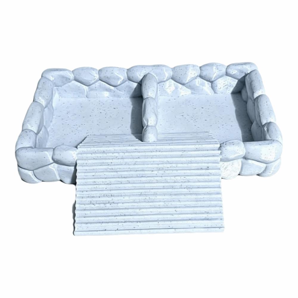 Anti-Drowning Hermit Crab Bath Tub 2-in-1 Reptile Water Basin Small Pet Water Basin Crawling Pet