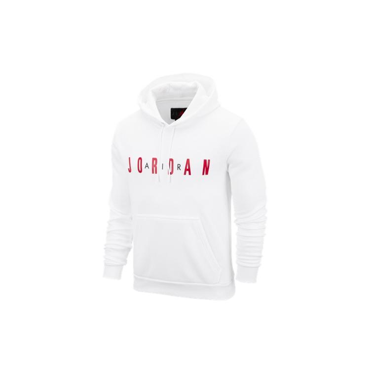 Jordan Sweatshirts Men's White Hooded Moderate Regular DC9091-100