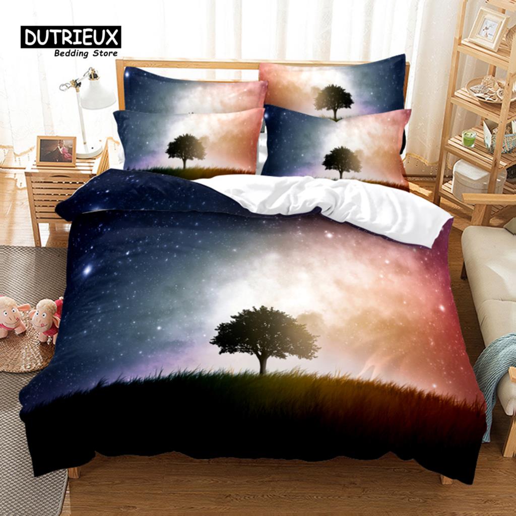 Colourful Woods Bedding Set, 3Pcs Duvet Cover Set, Soft Comfortable Breathable Duvet Cover, For Bedroom Guest Room Decor