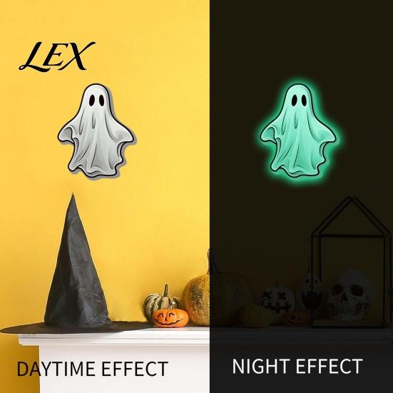 Indoor Outdoor Glass Door Decals Luminous Ghost Wall Stickers for Halloween Decoration, Glow in The Dark PVC DIY Scene Murals Windows And Doors,