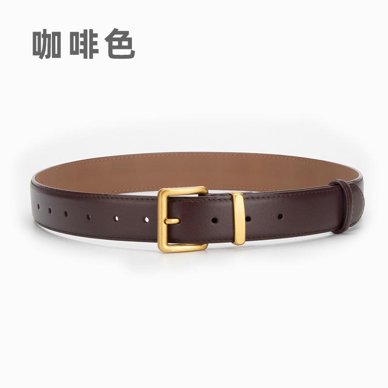 Belt Women'S Leather Simple Pin Buckle Premium Casual Jeans Decorative Belt Women