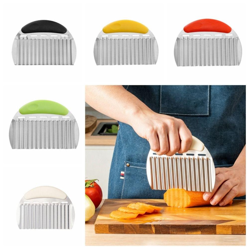 Heavy Duty French Fries Cutter Ergonomic Handle Potato Slicer Easy Clean Crinkle Cutter  for Fruits