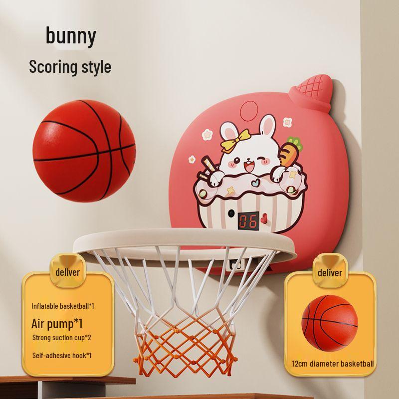 Indoor Baby Basketball Hoop for Ages 1-3, No-Punch Suction Cup Design