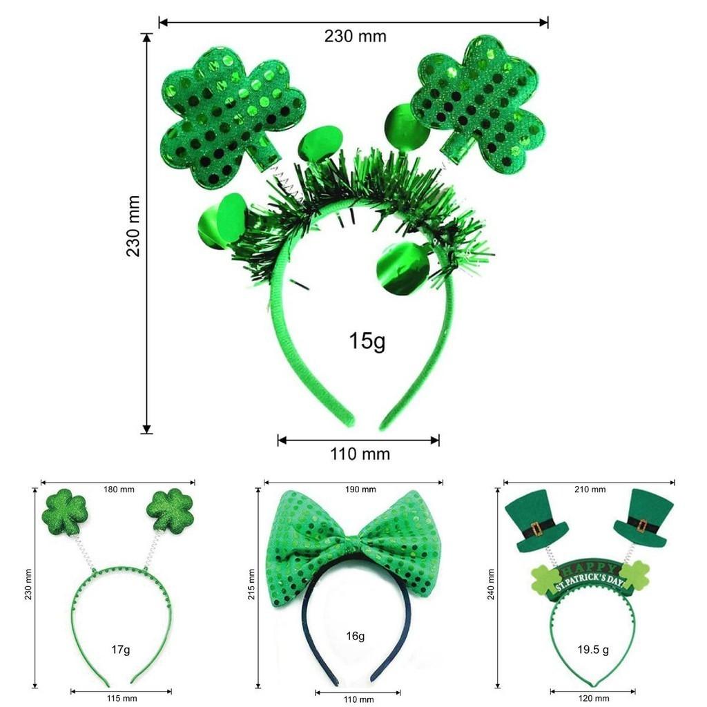 St. Patrick's Day Decoration Kit 5pcs Irish Theme Hair Band