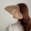 Sunscreen vinyl shell hat women's UV protection sun hat summer empty top face small sun hat beach hat