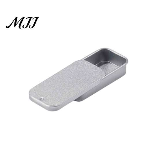 Push Pull Sliding Cover Box Tin Storage Container with Cover, Durable Metal Small Portable Container, Moisture-proof for Candy And Herbs Items