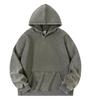 Women's Heavyweight Washed Hooded Sweatshirt, Loose Fit, Solid Color, No Drawstring, American Style, Long Sleeve, Versatile Base Layer