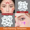 8PCS Face Painting Stencil Templates To Draw Children Stencils for Drawing Template Make-up Stencils for Facial Makeup WSMB01