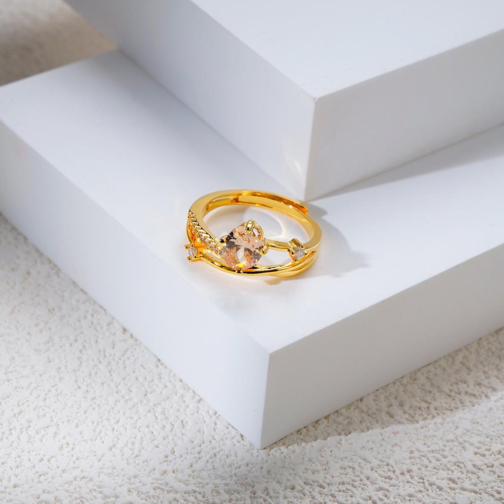 Universe Planet Trajectory Flash Diamond Ring Female Personality Princess Wind Cross Proposal To Give Girlfriend Gift