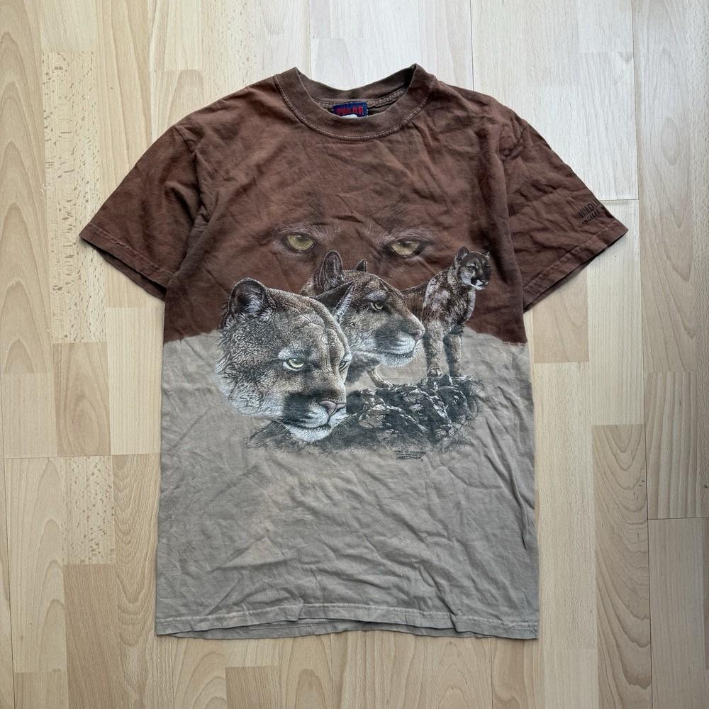 

Vintage 90s Cougars Single Stitch Animal Nature TShirt Unisex T-Shirt XXL