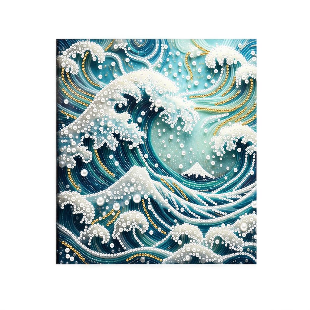 DIY 3D Diamond Painting Kit with Pearl Elements for Home Office Desktop Decoration Handcrafted Art Canvas Wall Decor Dolphin Design