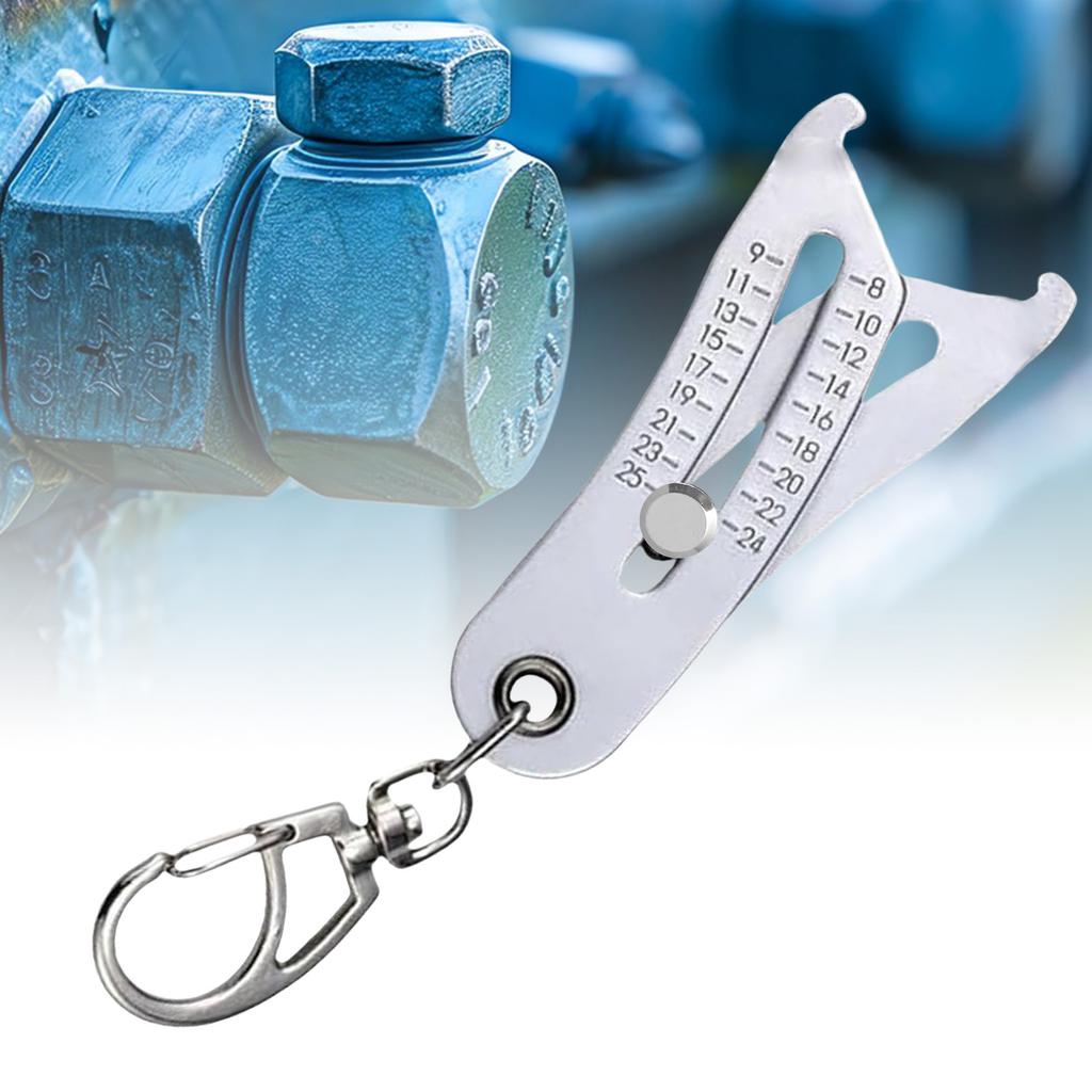 2Pcs Thread Size Checker Keychain Nut and Bolt Thread Gauge Identifier Verification Tool for Fast & Accurate Measurement