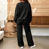 Conjunto Casual de Sudadera con Cuello Redondo y Pantalones para Mujer para Otoño Invierno