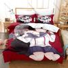 Cute Daily Vampire Manga Tonari No Kyuuketsuki-san Art Print Bedding Set 3in1 1 Duvet Cover 2 Pillowcases Soft Household Bed