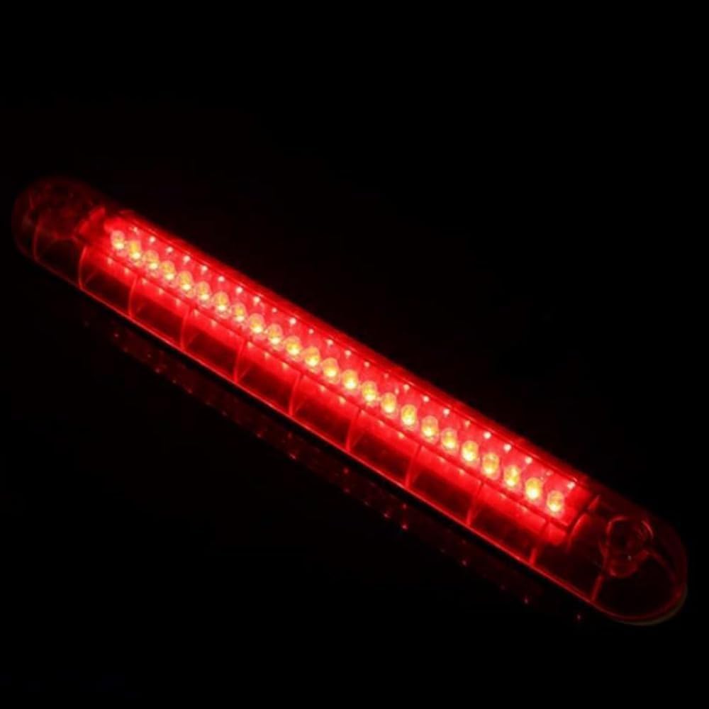 Third Brake Light Assembly 12V Universal,3Rd Brake Lights Bar 24 LED,Stop Light Lamp Strip,Camper Shell Trailer Cargo High Mount Brake Light(Red)