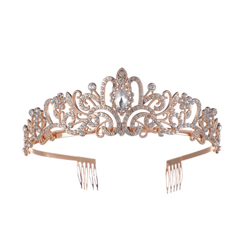 Crystal Diamond Bridal Hair Crown - Wedding & Birthday Headdress
