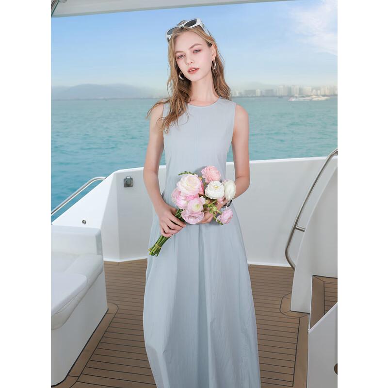 

Sancai 2025 Summer Wabi-Sabi A-Line Sleeveless Maxi Dress M