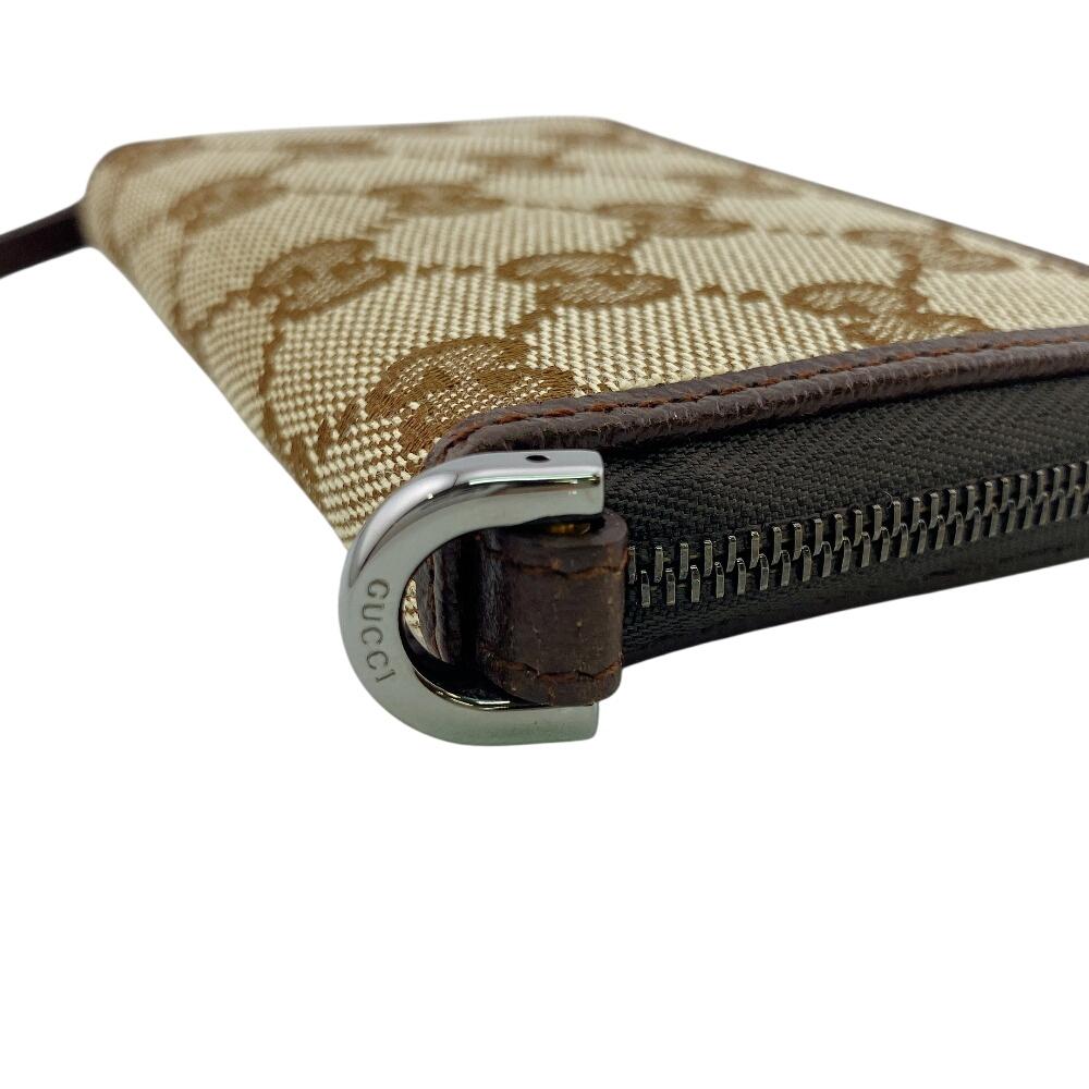 GUCCI 162848 Coin Pocket GG campus canvas Coin case Brown canvas Used