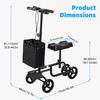 Knee Scooter, Knee Walker for Surgery, Broken Foot, Ankle Injury, Lightweight Crutch Alternative Medical Scooter with Dual Braking System for