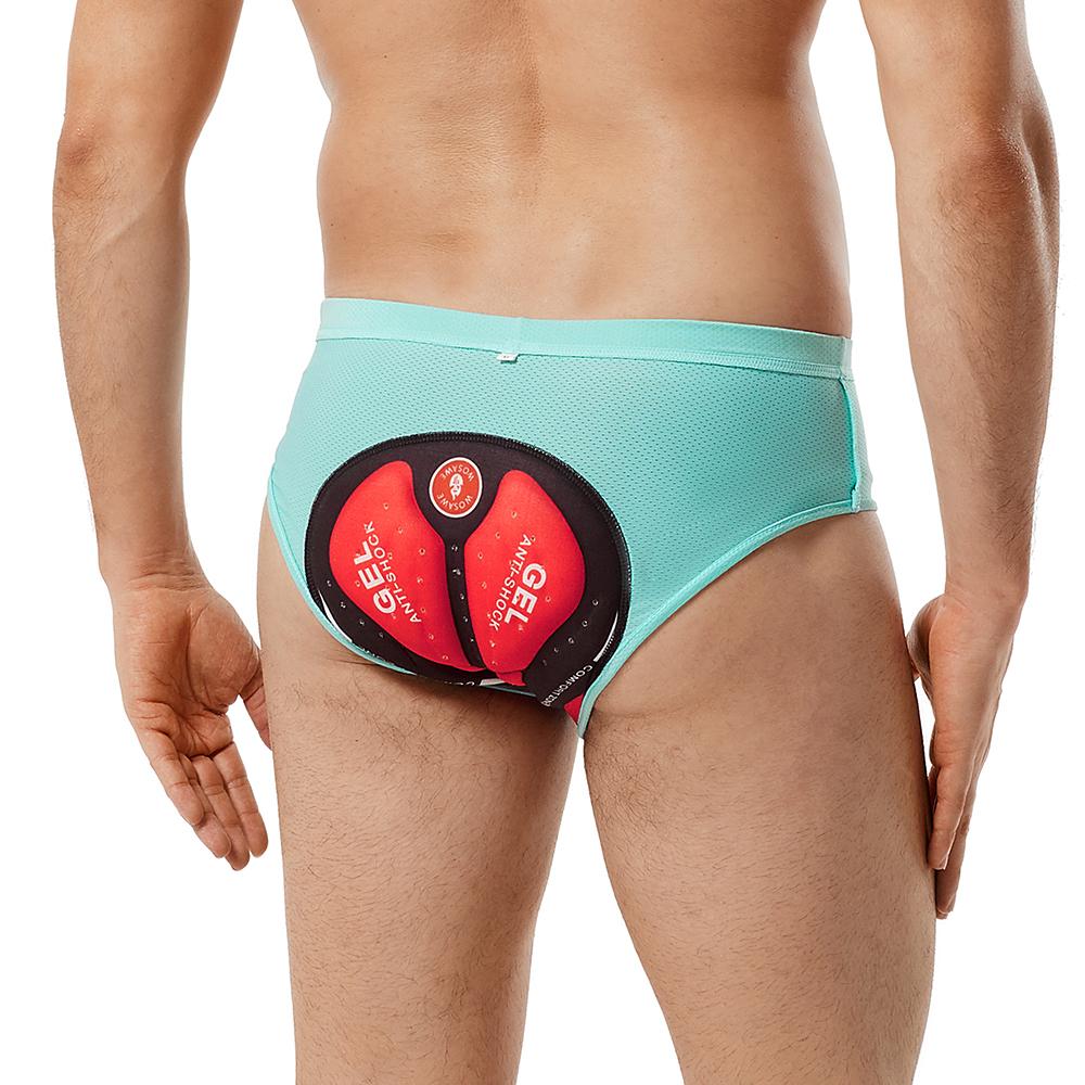 WOSAWE Men Cycling Shorts MTB Road Bike Riding Underwear Gel 3D Padded Triangle Shorts Breathable Underpants Men's Briefs