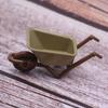 6 Pieces Miniature Wheelbarrow Garden Cart Dollhouse Trolley Barrow Accessories Mini Sand Trolley Model Making Micro Landscape Decoration Garden
