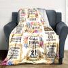 Vintage Milestone Birthday Blanket Comfortable Texture For Sofa Couch Office Bed Picnics Allseason Use Cozy Home Lovers Ideal Gift For Birthday