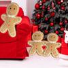 Gingerbread Man Star Pillow - Christmas Decor Cushion