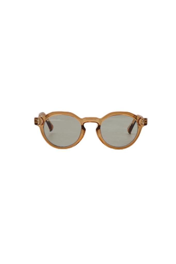 AZUL by Moussy Polygon Shape Free Beige Men's Sunglasses, 251HSB56-180D, Size,