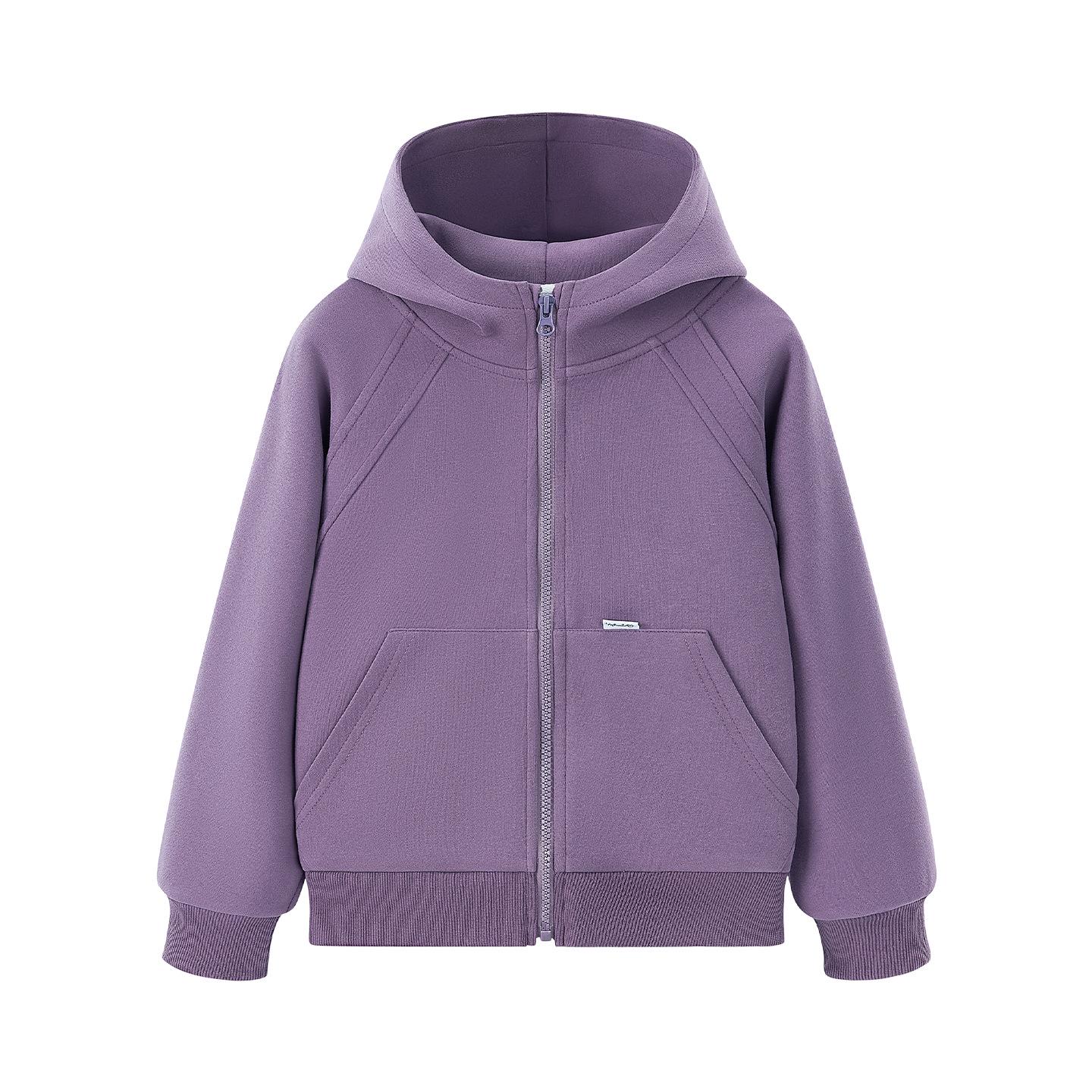 

Children s Versatile Hooded Sweatshirt Jacket - 2025 Autumn Simple Solid Color Sports Top 130 cm
