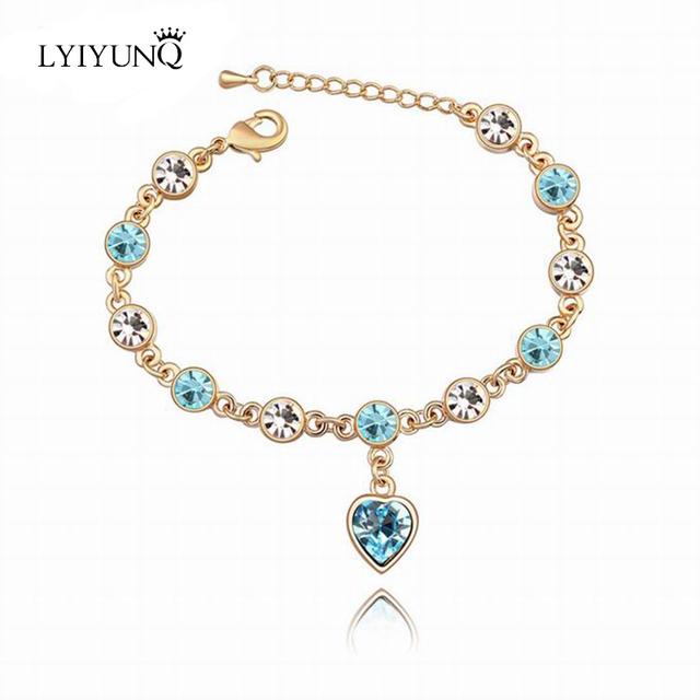 Fashion Bracelet Wedding Female Heart Crystal Bracelets For Women Luxury Temperament Silver -Color Fine Jewelry Gift